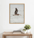Sylvie Pelican No 1 Framed Canvas by Crystal Lynn Collins