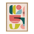 Sylvie Mid Century 5 Framed Canvas by Rachel Lee of My Dream Wall