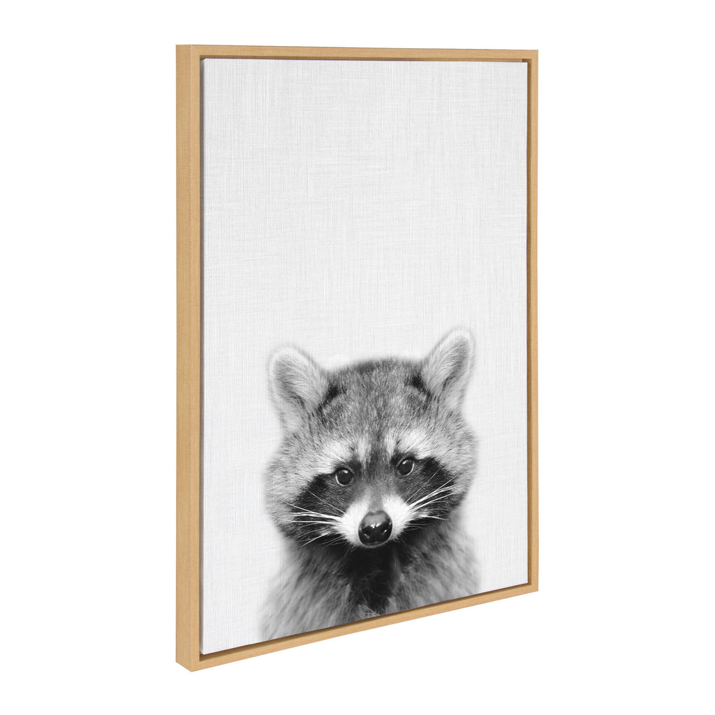 Sylvie Raccoon Framed Canvas by Simon Te Tai