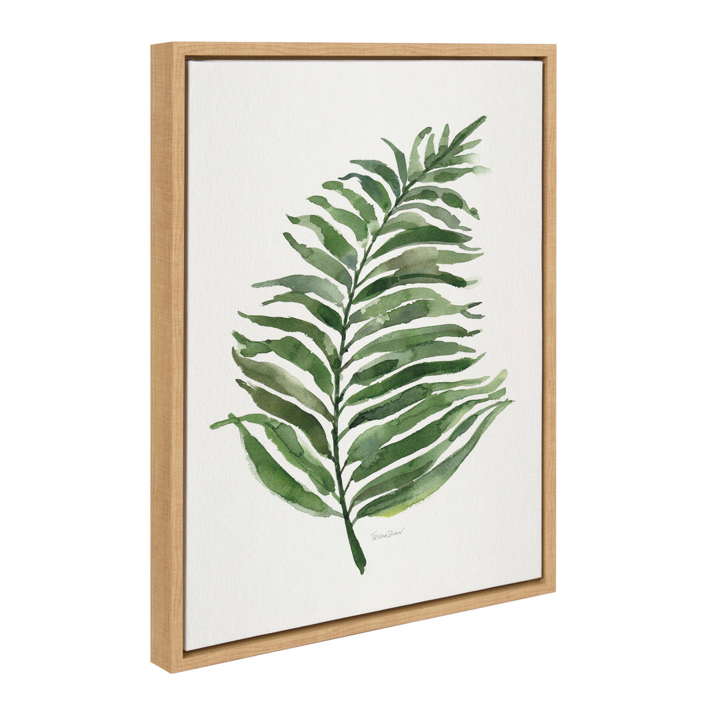Sylvie Green Fern Framed Canvas by Patricia Shaw