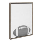 Sylvie Football Portrait Framed Canvas, Gray 18x24