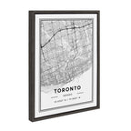 Sylvie Toronto Modern Map Framed Canvas by Jake Goossen
