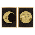 Sylvie Moon Print and Sun Print Framed Canvas Set by Stacie Bloomfield of Gingiber