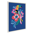 Sylvie Mid Century Modern Hibiscus Framed Canvas by Rachel Lee of My Dream Wall