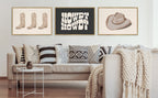 Sylvie Cowboy Boots Landscape Framed Canvas by Honey Island Studio