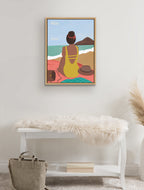 Sylvie Beach Solo Framed Canvas by Queenbe Monyei