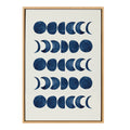 Sylvie Moon Phases Framed Canvas by Teju Reval of SnazzyHues