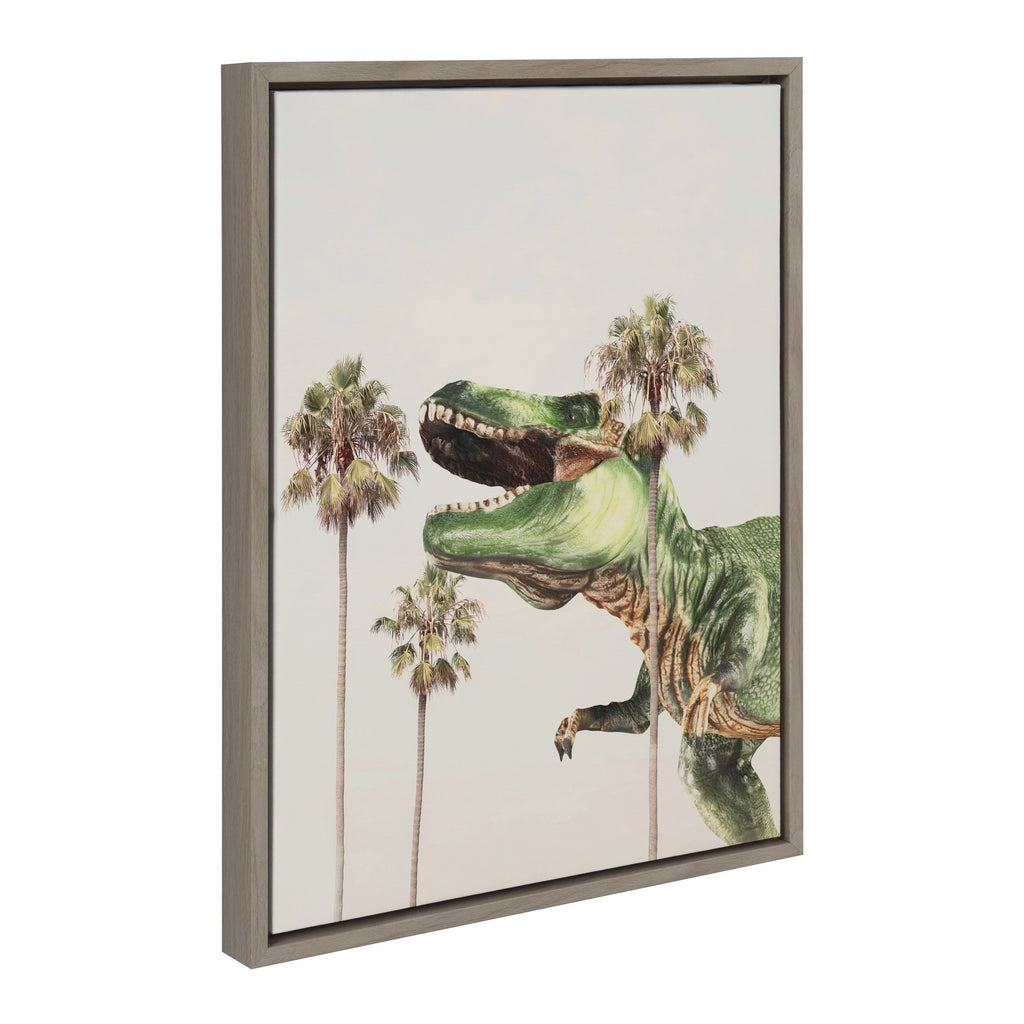 Sylvie Dinosaur Framed Canvas by July Art Prints