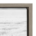 Sylvie Herd of Highland Cows Black and White Framed Canvas by The Creative Bunch Studio