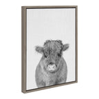 Sylvie Calf 4 Framed Canvas by Simon Te of Tai Prints