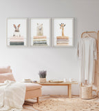 Sylvie Fold Bunny Framed Canvas by Amy Peterson Art Studio