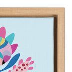 Sylvie Mid Century Modern Whimsical Floral Framed Canvas by Rachel Lee of My Dream Wall