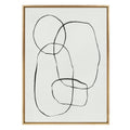 Sylvie 871 Modern Circles Framed Canvas by Teju Reval of SnazzyHues