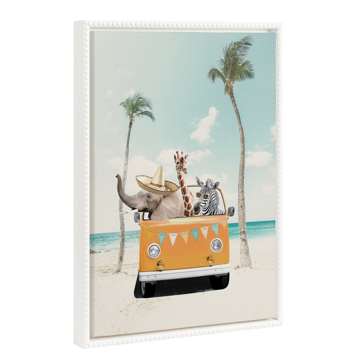 Sylvie Beaded Beach Adventures Framed Canvas by July Art Prints