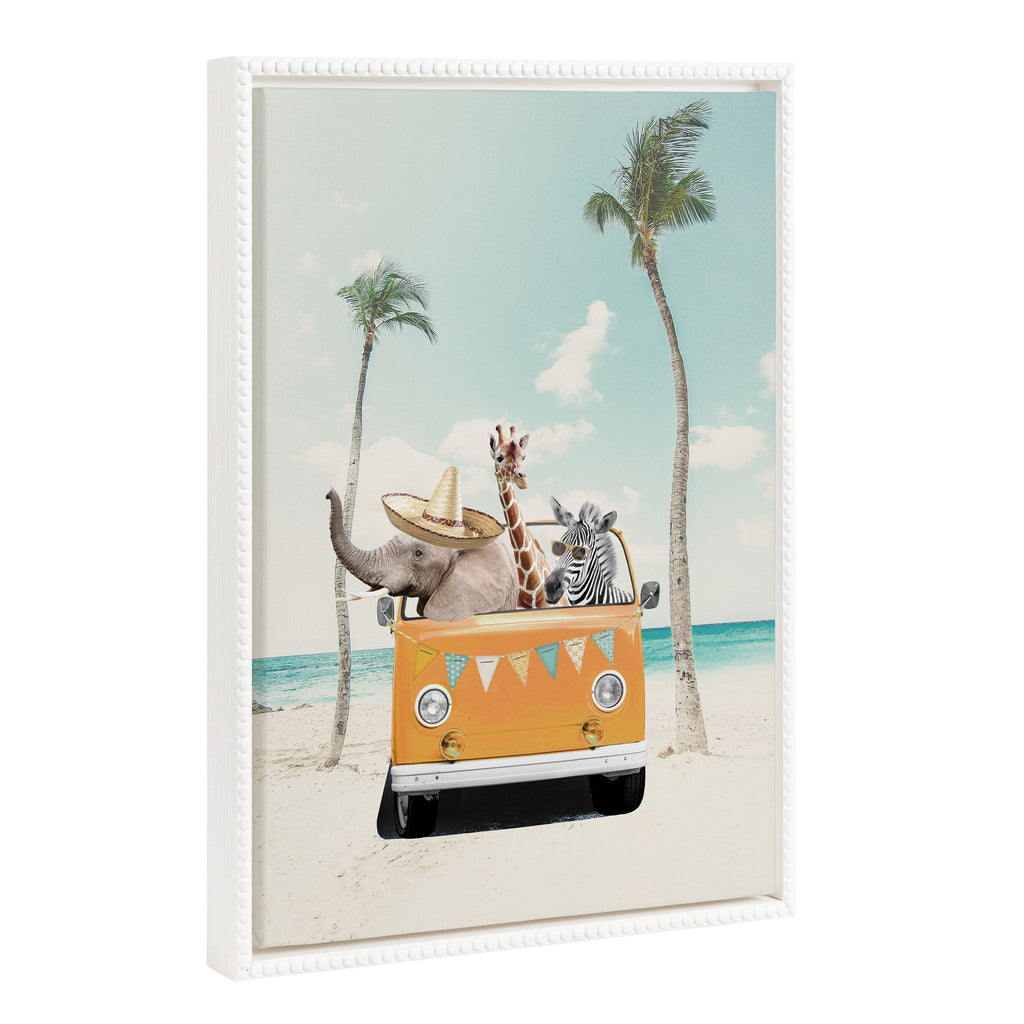 Sylvie Beaded Beach Adventures Framed Canvas by July Art Prints