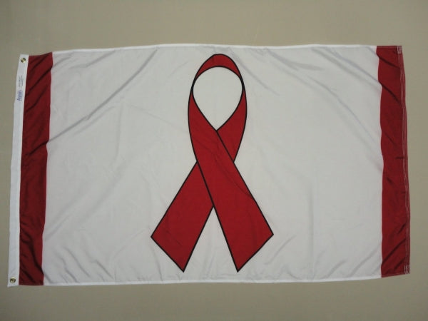 Annin Flagmakers 2783 Nylon Glo Ribbon Flag Red 3 X 5 Ft.