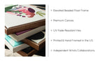 Sylvie Beaded EV Brushstroke 171 Framed Canvas by EttaVee