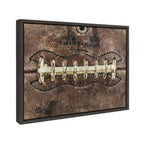 Sylvie Football Laces Framed Canvas by Shawn St. Peter