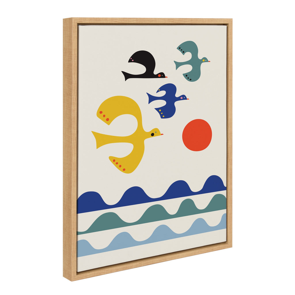 Sylvie Flock of Birds Framed Canvas by Rachel Lee of My Dream Wall