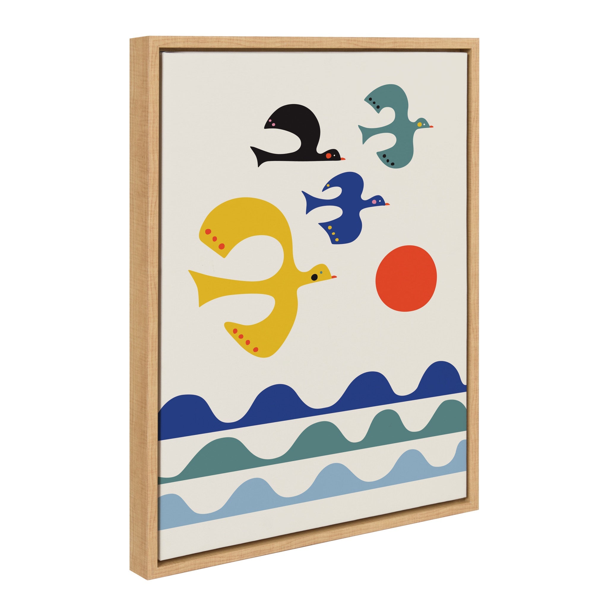 Sylvie Flock of Birds Framed Canvas by Rachel Lee of My Dream Wall