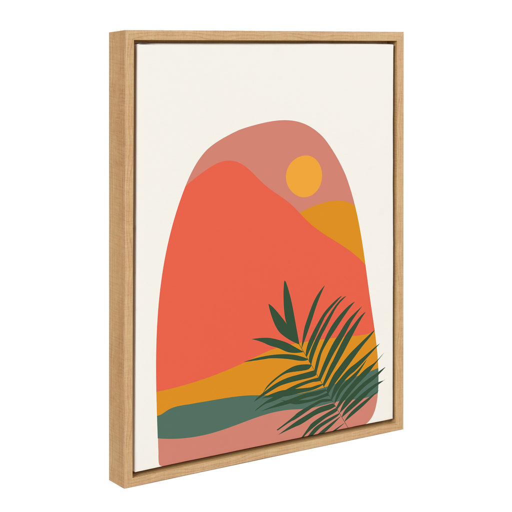 Sylvie Tropical Landscape Framed Canvas by Oris Eddu