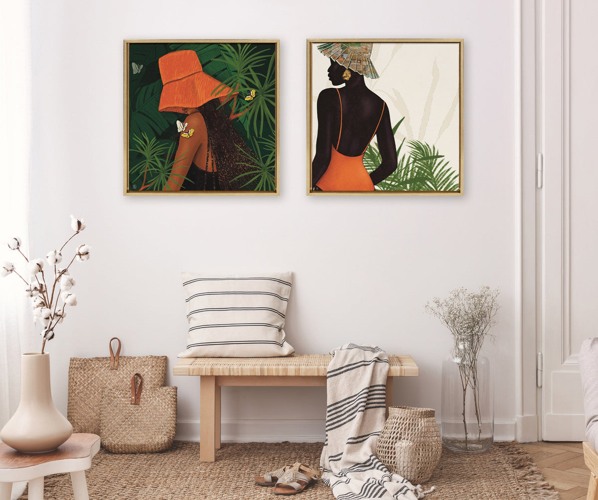 Sylvie Tell Me About Hope Framed Canvas by Mary Joak