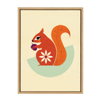 Sylvie Squirrel Framed Canvas by Amber Leaders Designs