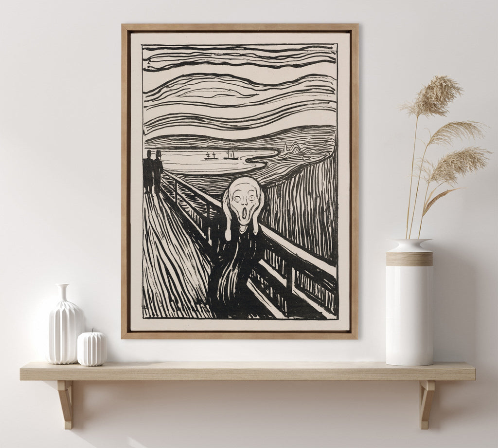 Sylvie Edvard Munch The Scream 1895 The Art Institute of Chicago Framed Canvas by The Art Institute of Chicago