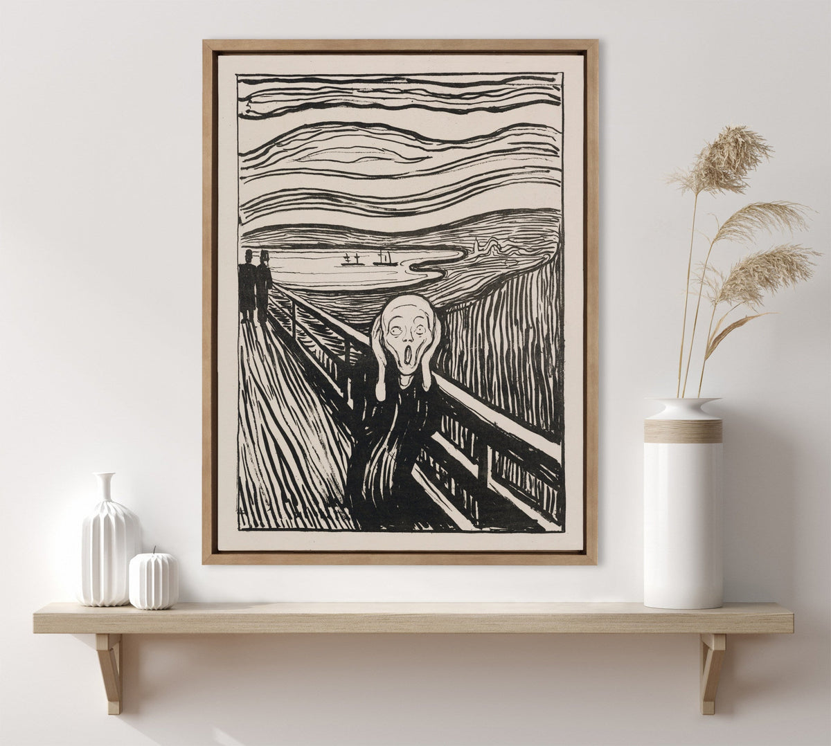Sylvie Edvard Munch The Scream 1895 The Art Institute of Chicago Framed Canvas by The Art Institute of Chicago