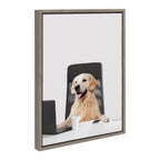 Sylvie I’m Denzel, President Framed Canvas by The Creative Bunch Studio
