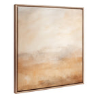 Sylvie Beaded Tonal Abstract Earthy Warm Framed Canvas by The Creative Bunch Studio