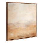 Sylvie Beaded Tonal Abstract Earthy Warm Framed Canvas by The Creative Bunch Studio