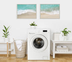 Sylvie Ocean Beach Fantasy Left and Right Framed Canvas by The Creative Bunch Studio