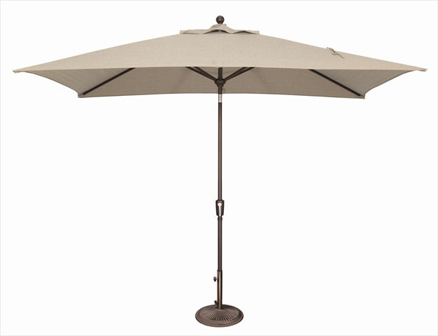 Simplyshade 6 X 10 Ft. Rectangle Push Button Tilt Market Umbrella  Beige