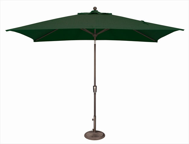 Simplyshade 6 X 10 Ft. Rectangle Push Button Tilt Market Umbrella  Forest Green
