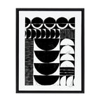 Sylvie Modern Circular Block Print Framed Canvas by Statement Goods