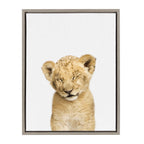 Sylvie Animal Studio Sleepy Lion Framed Canvas by Amy Peterson Art Studio