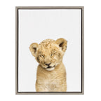 Sylvie Animal Studio Sleepy Lion Framed Canvas by Amy Peterson Art Studio