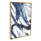 Sylvie Indigo Watercolor Framed Canvas by Amy Peterson Art Studio