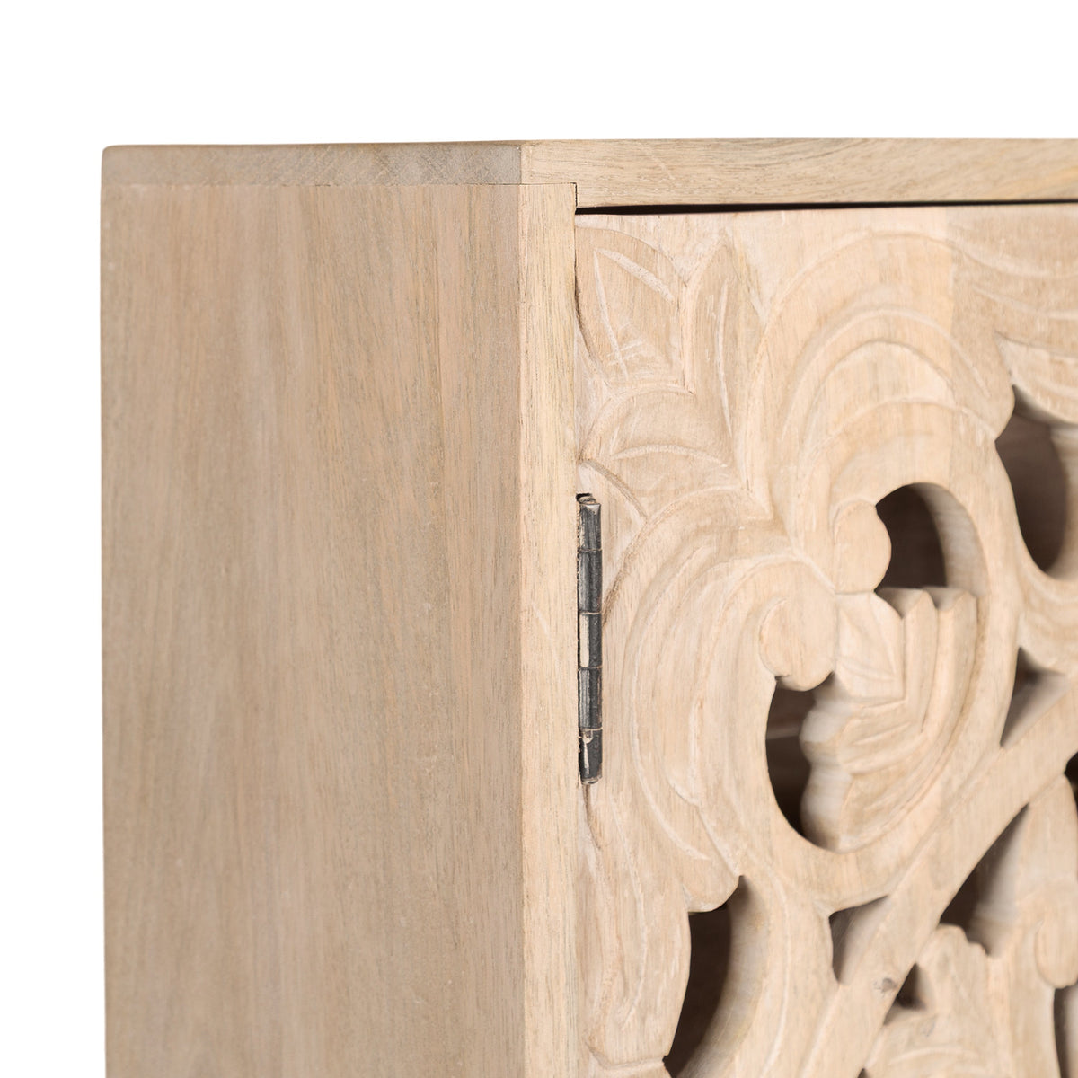 Saanvi Carved Wood Wall Cabinet