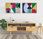 Sylvie MCM Pattern 10 and 11 Framed Canvas by Rachel Lee of My Dream Wall