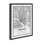 Sylvie Dallas Modern Map Framed Canvas by Jake Goossen