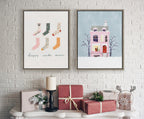 Sylvie Happy Sock Season Framed Canvas By Maja Tomljanovic