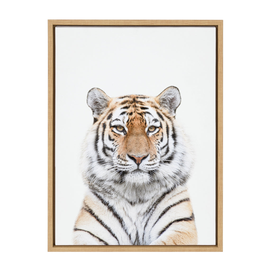 Sylvie Tiger Portrait Framed Canvas by Amy Peterson Art Studio