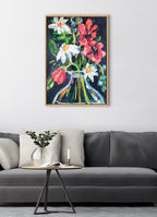 Sylvie Romantic Silhouettes Framed Canvas by Rachel Christopoulos