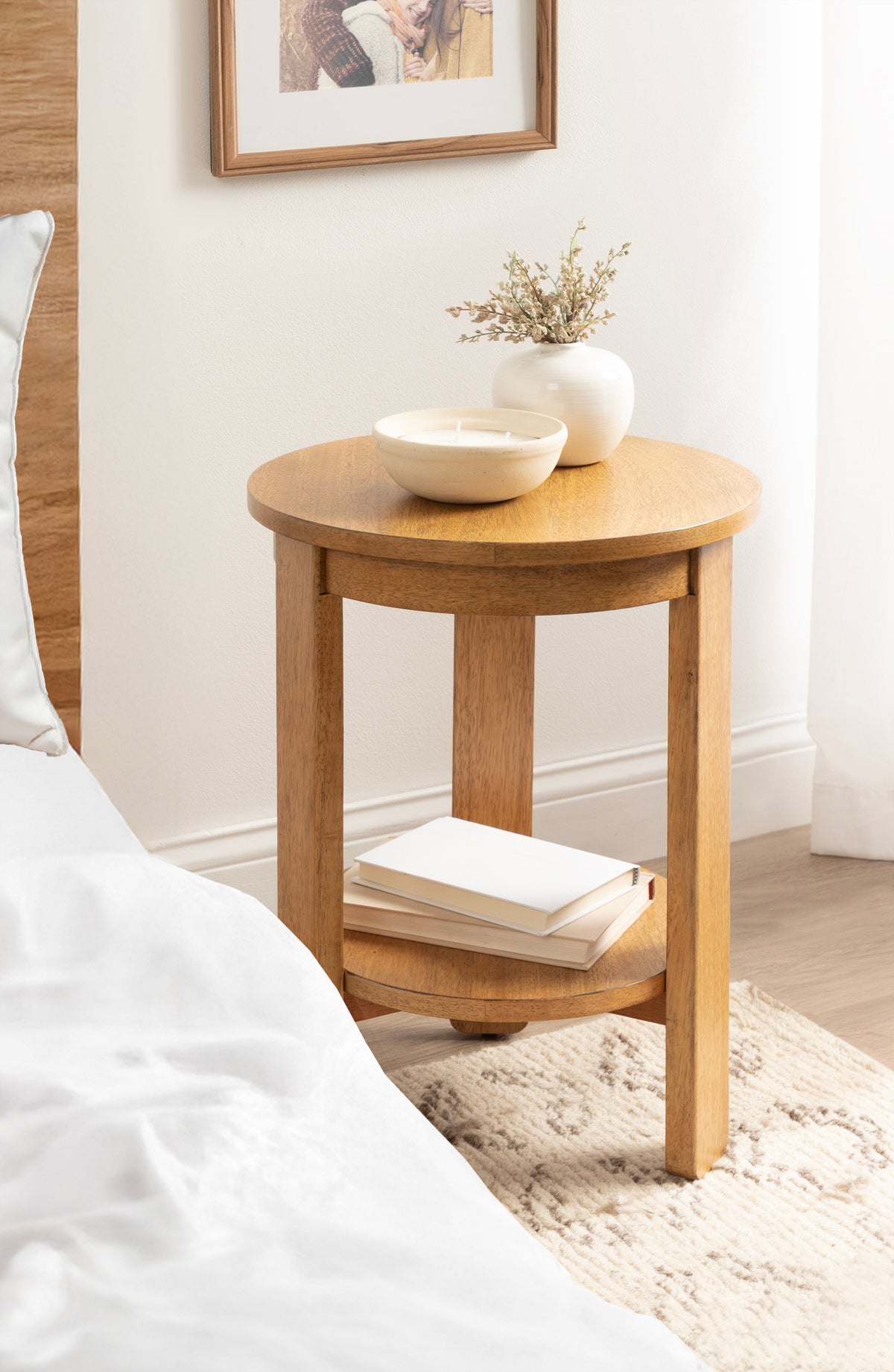 Foxford Round Wood Side Table
