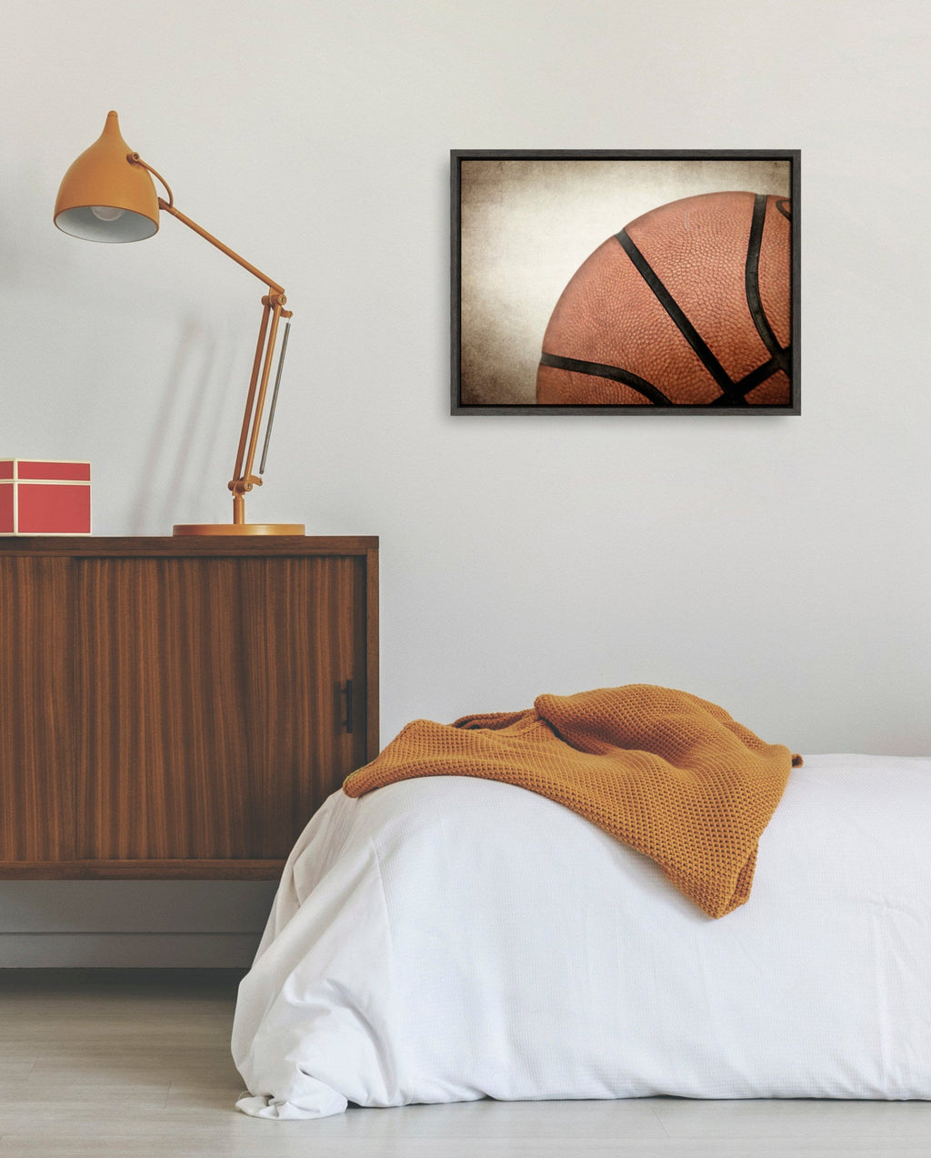 Sylvie Vintage Bball Framed Canvas by Shawn St. Peter