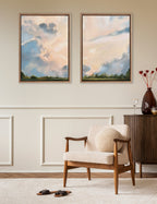 Sylvie Beaded Clouds Framed Canvas Art Set by Mary Sparrow