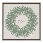 Sylvie Joy Wreath Green Framed Canvas by Hannah Beisang