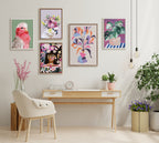 Sylvie Beaded Pretty Bird Framed Canvas by Inkheart Designs
